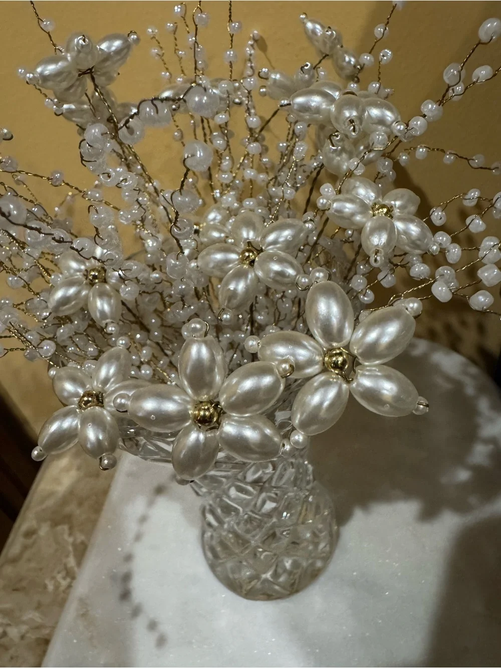 Pearl Floral Spray Bouquet for vase